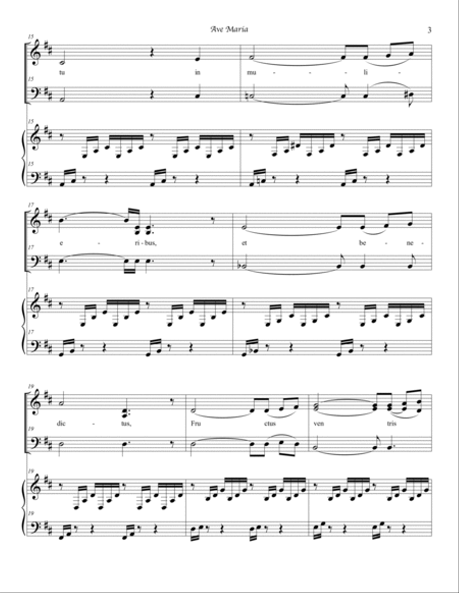 Ave Maria Ave Maria 3-Part scores gallery preview page 3