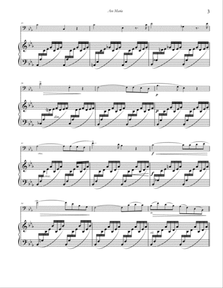 Ave Maria Ave Maria Easy Piano scores gallery preview page 3