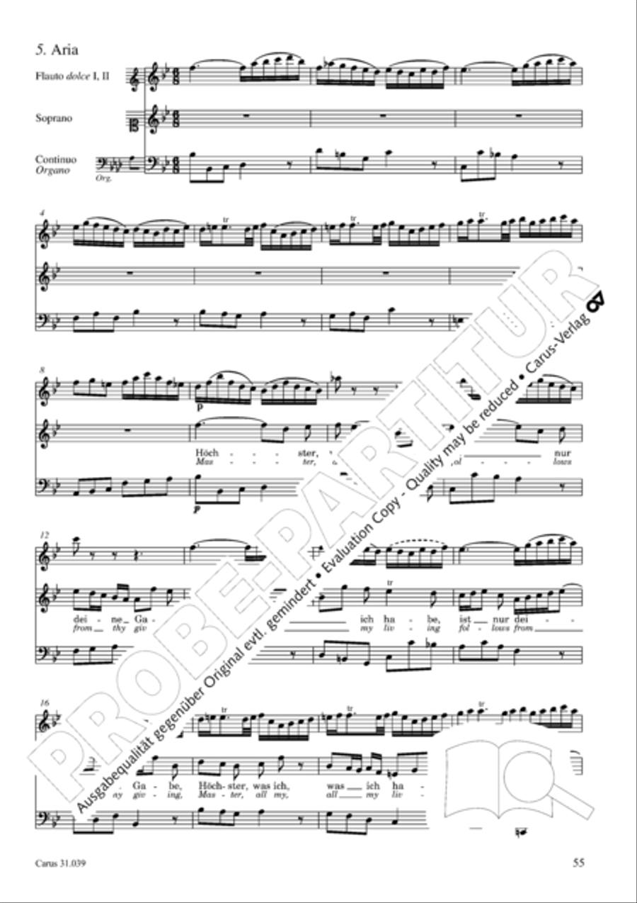 Give the hungry ones thy bread (Brich dem Hungrigen dein Brot) 4-Part scores gallery preview page 55