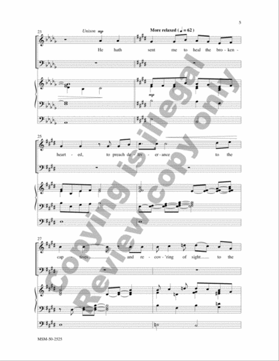 The Spirit of the Lord (Choral Score) image number null