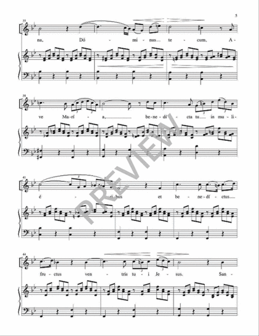 Ave Maria - High Key edition Voice Solo scores gallery preview page 6
