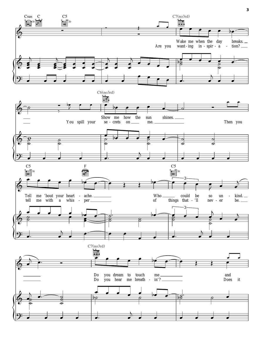 Thorn In My Pride Piano, Vocal, Guitar scores gallery preview page 3
