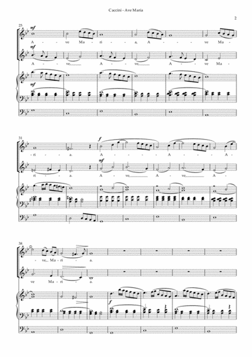 Ave Maria (Soprano + Alto duet, Organ) image number null