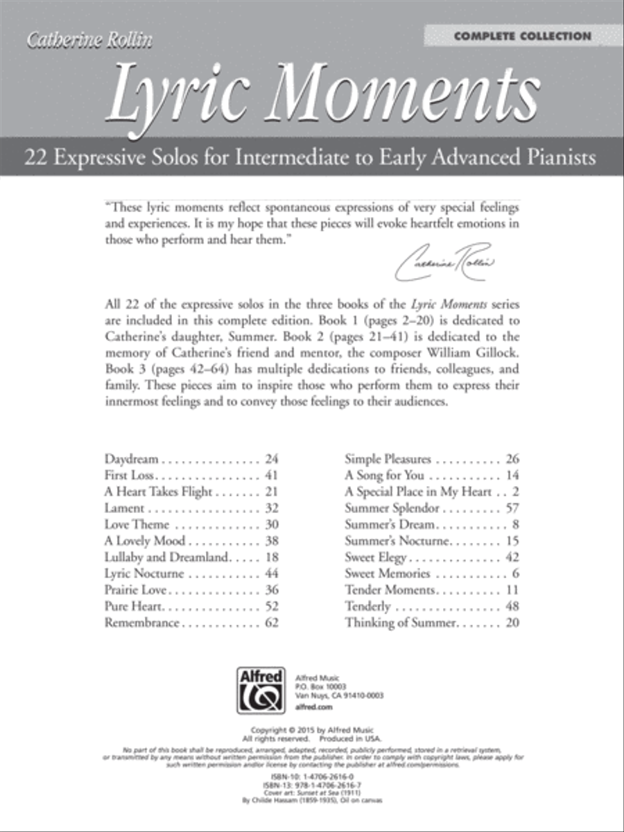 Lyric Moments -- Complete Collection Piano Solo scores gallery preview page 2