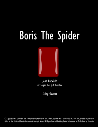 Book cover for Boris The Spider