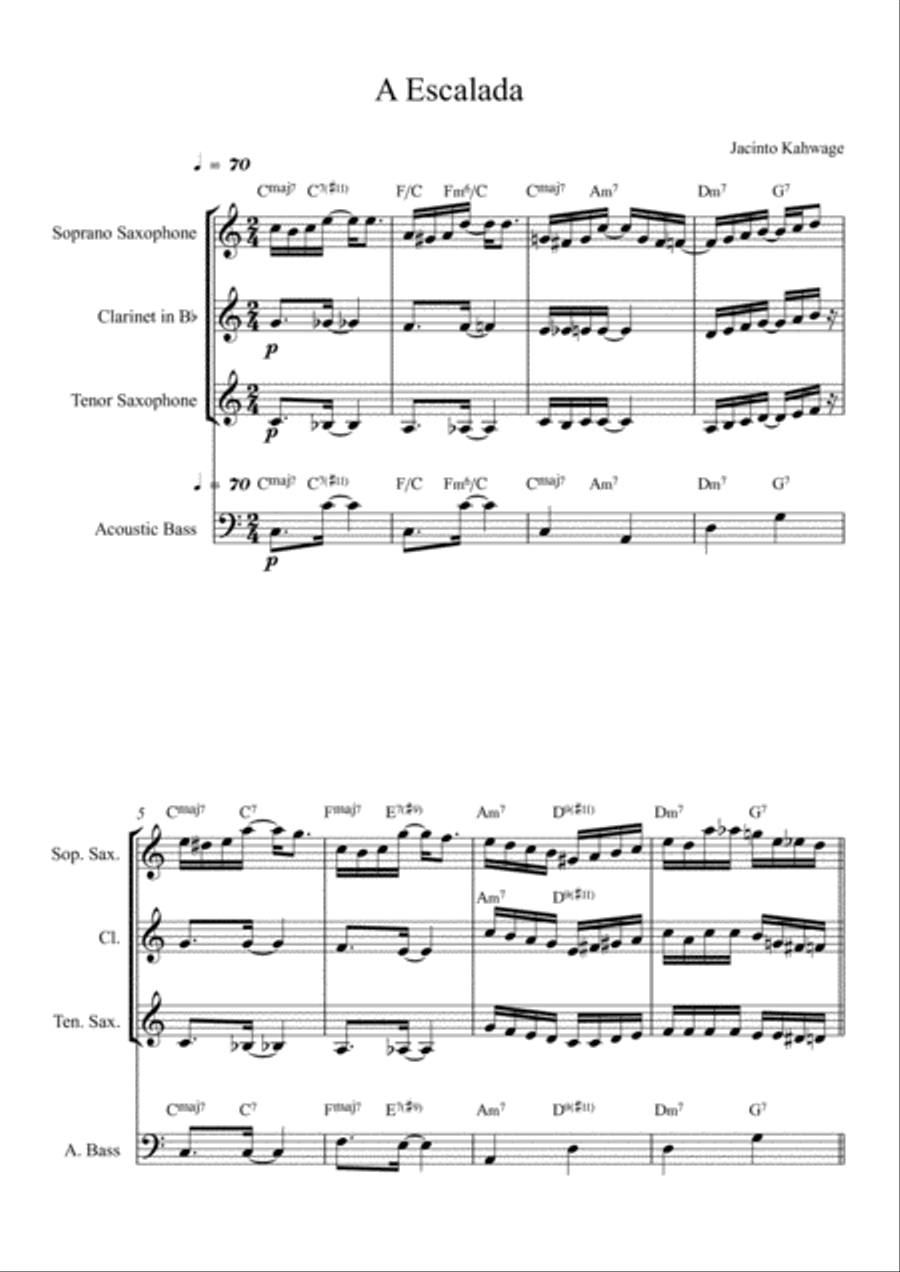 A ESCALADA A ESCALADA Small Ensemble scores gallery preview page 1