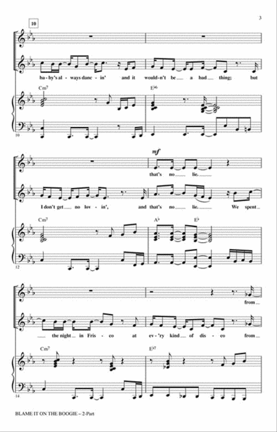 Blame It on the Boogie Blame It on the Boogie 2-Part scores gallery preview page 3