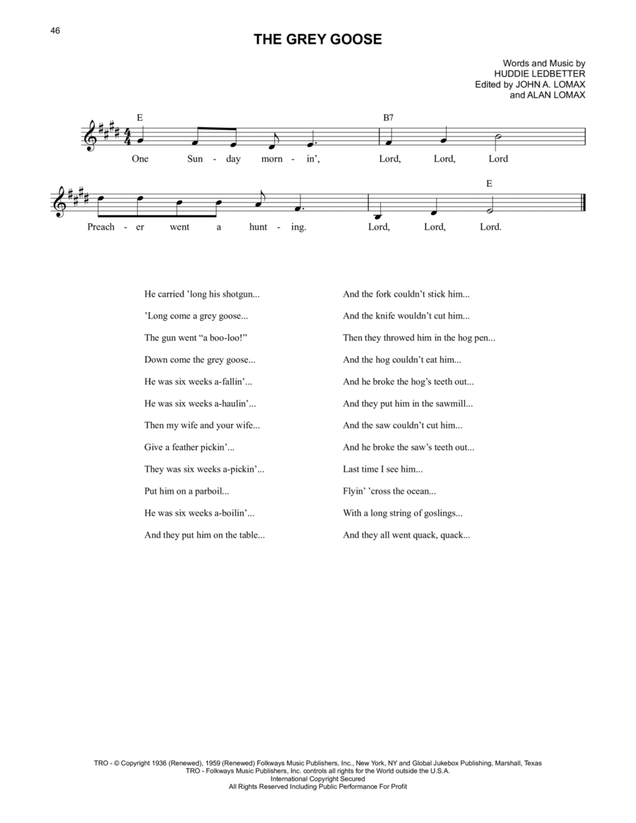 The Grey Goose Piano scores gallery preview page 1