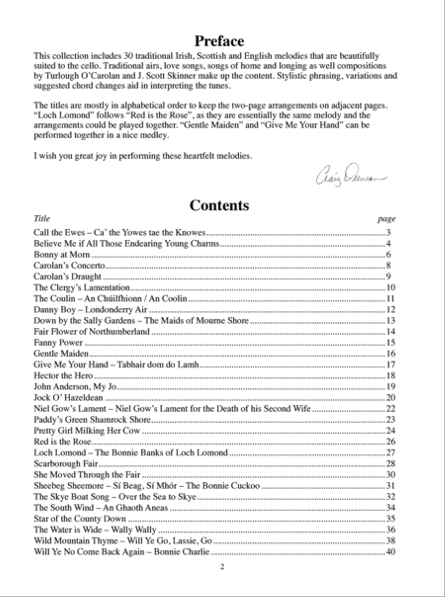 Beautiful Airs & Ballads of the British Isles for Cello Cello scores gallery preview page 3