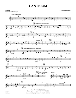 Canticum - Pt.1 - Bb Clarinet/Bb Trumpet