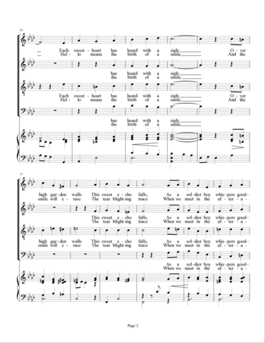 Till We Meet Again (1918) 4-Part scores gallery preview page 2