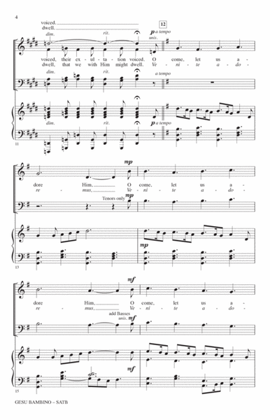 Gesú Bambino (arr. John Leavitt) by Pietro A. Yon 4-Part - Digital Sheet Music