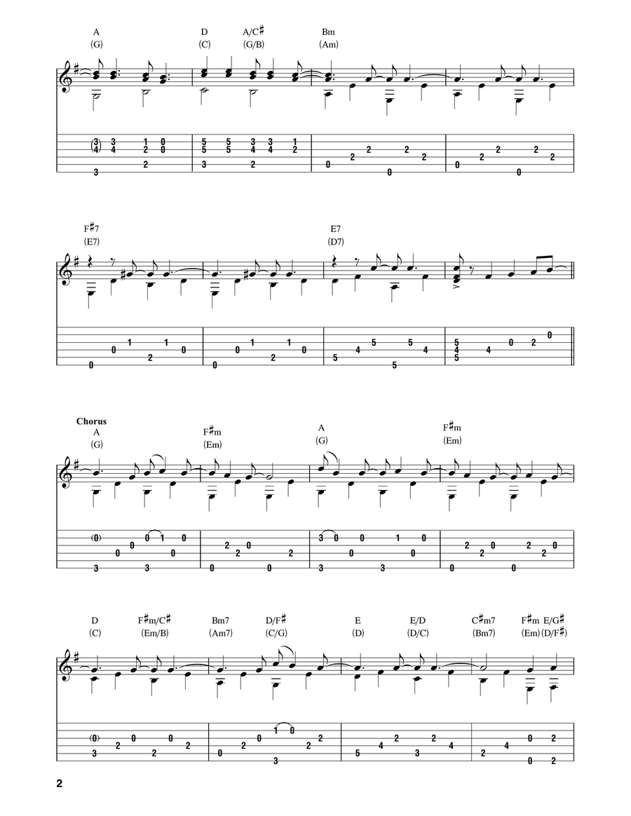 Mrs. Robinson (arr. Bill LaFleur) Acoustic Guitar scores gallery preview page 2