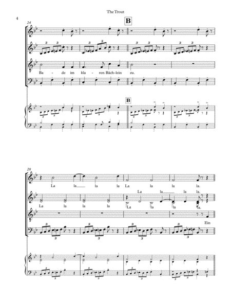 The Trout (Schubert). SATB a-cappella