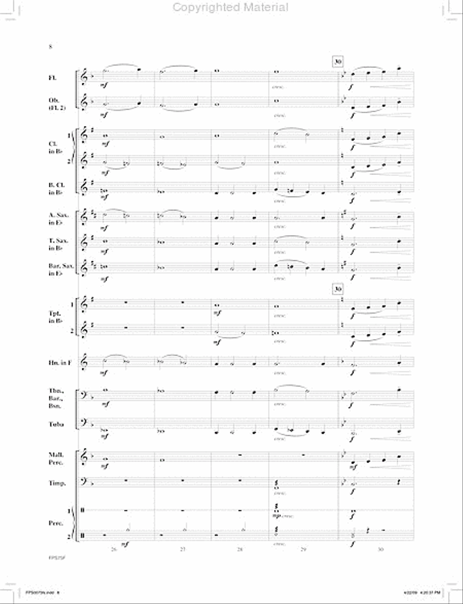 In a Quiet Place Concert Band scores gallery preview page 9