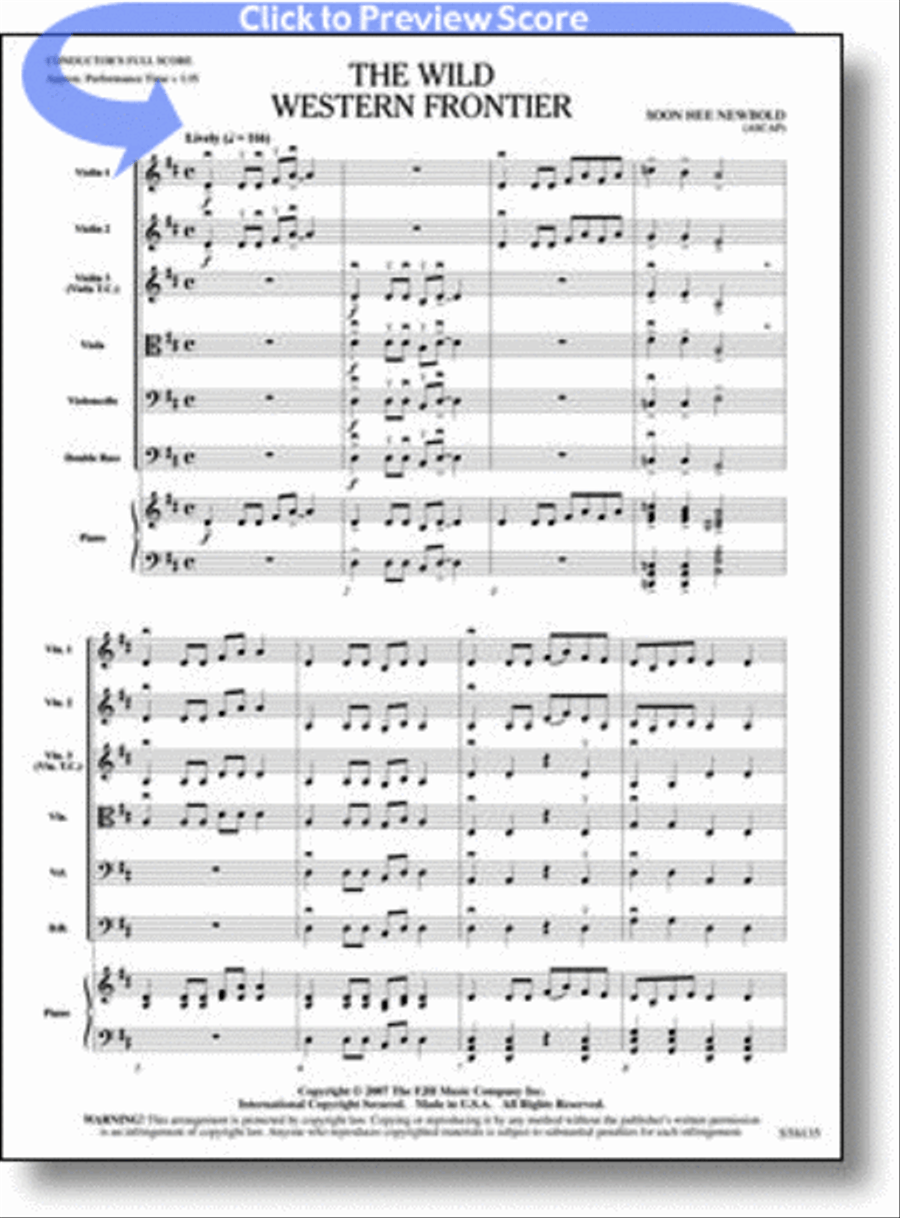The Wild Western Frontier String Orchestra scores gallery preview page 1