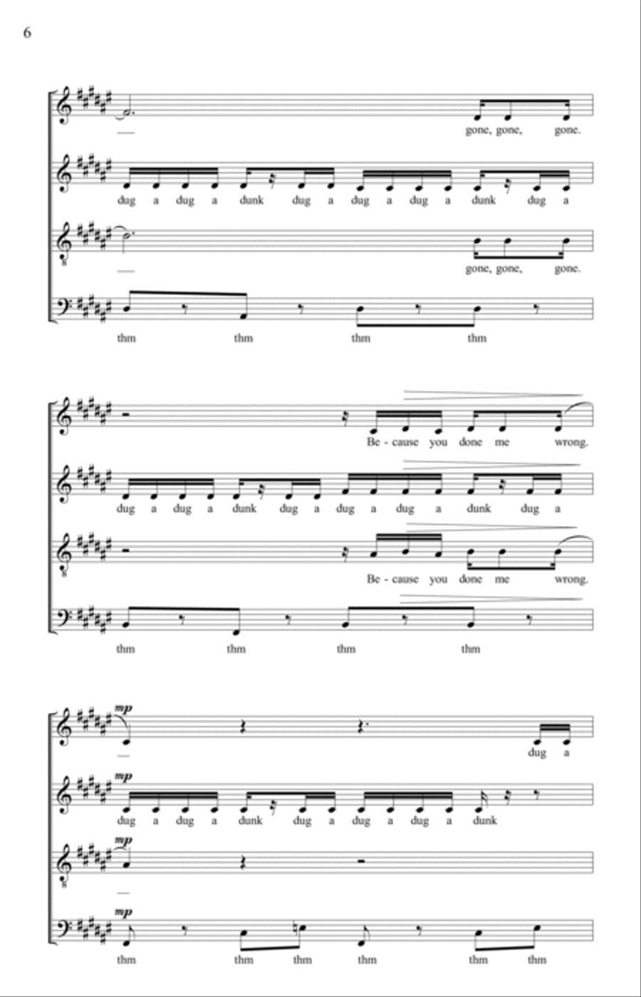 Gone, Gone, Gone (Done Moved On) 4-Part scores gallery preview page 4