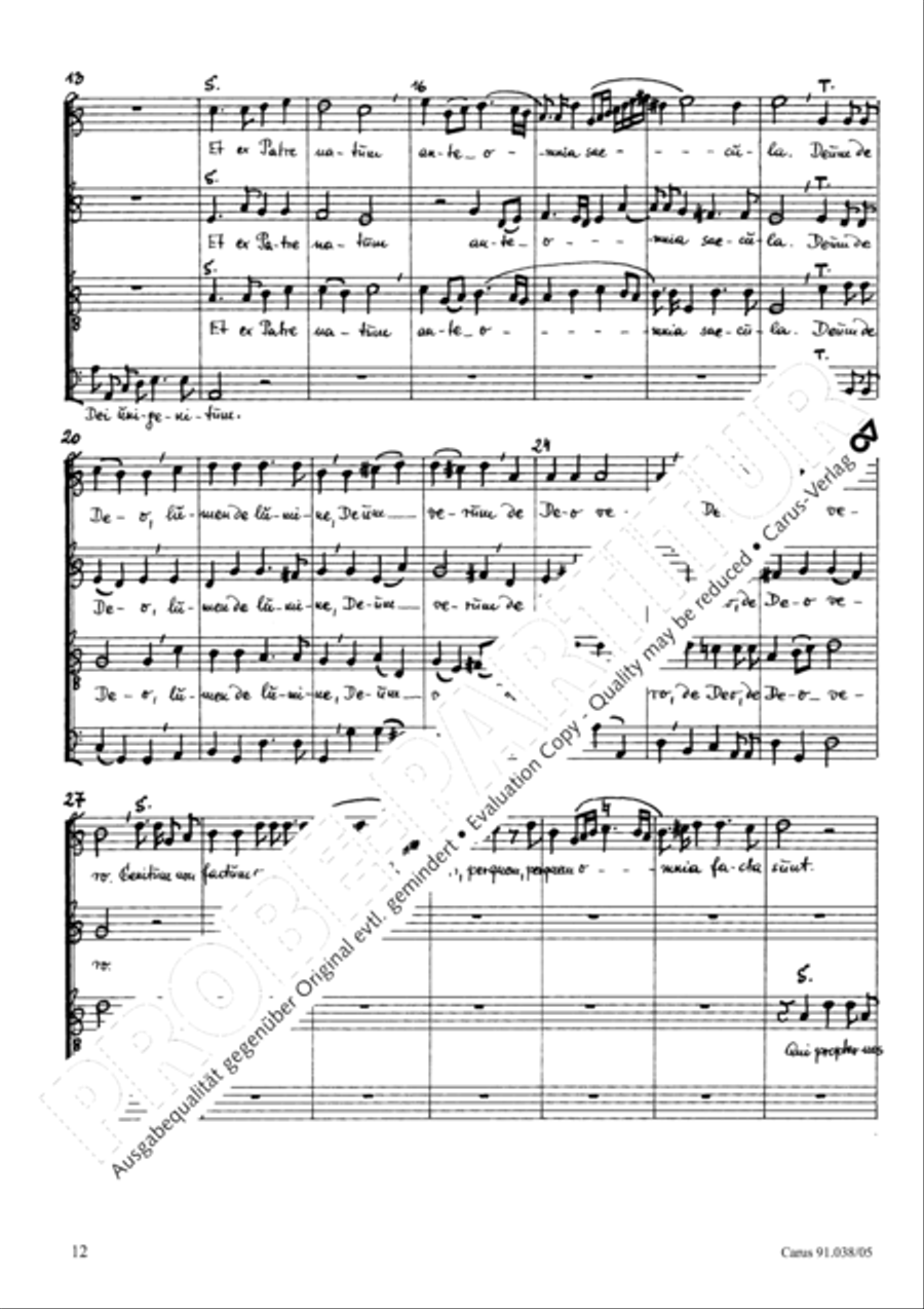 Missa Salvatoris 4-Part scores gallery preview page 13