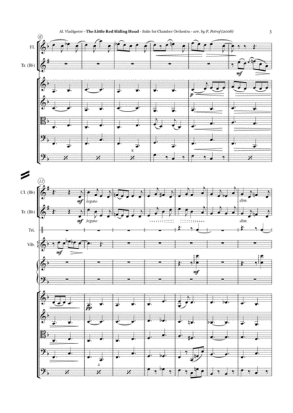 Al. Vladigerov - The Little Red Riding Hood - suite for chamber orchestra, score image number null