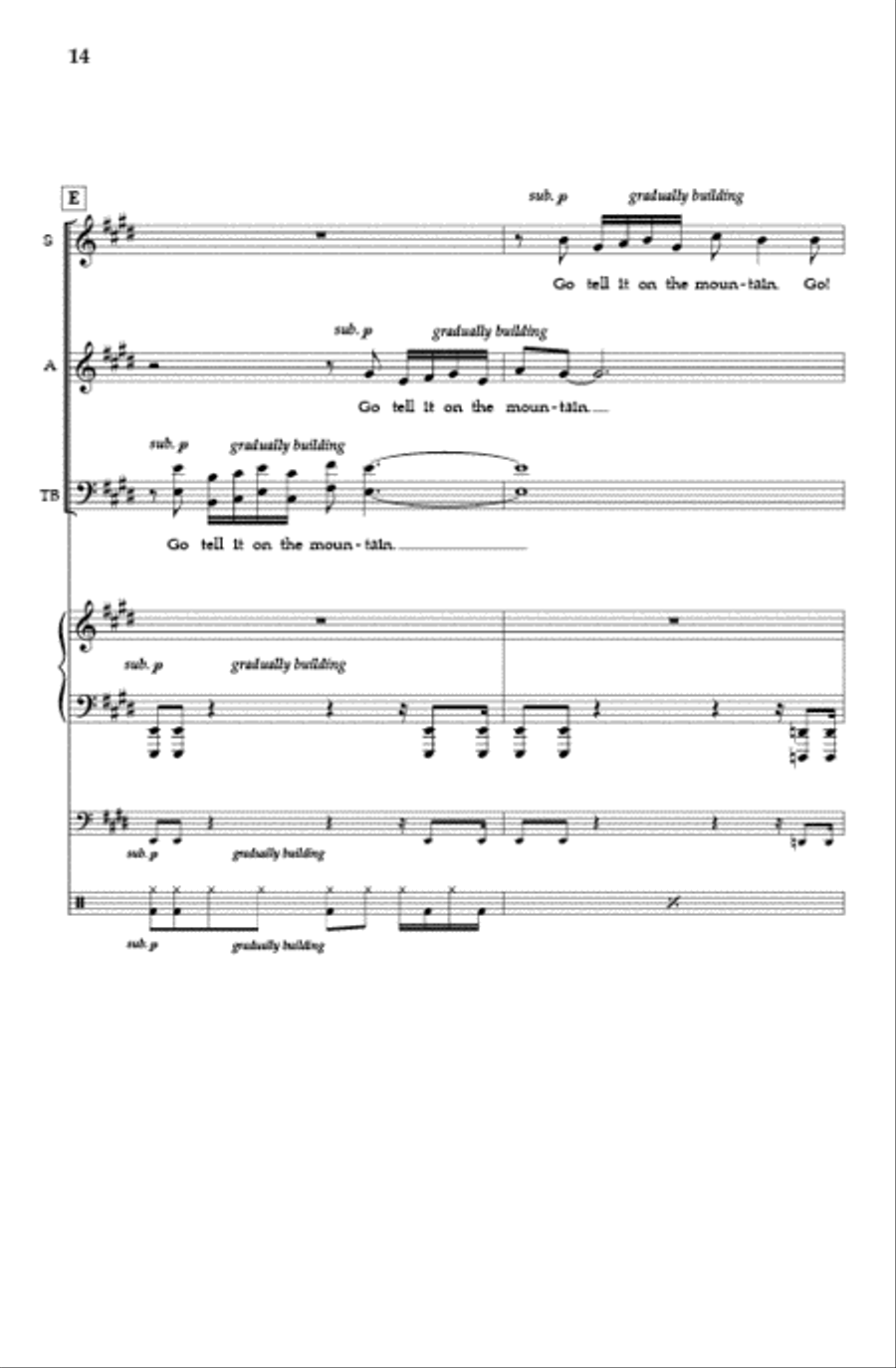 Go Tell It On the Mountain (SATB) 4-Part scores gallery preview page 13