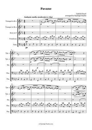Pavane by Gabriel Faure - Brass quintet