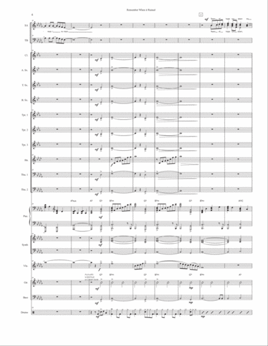 Remember When It Rained Large Ensemble scores gallery preview page 5