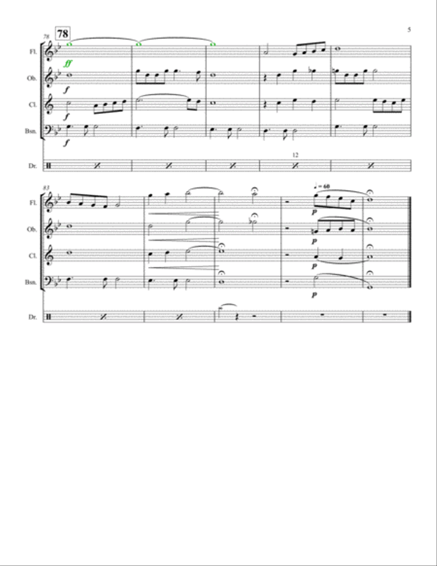 Mary, Did You Know? Woodwind Quartet scores gallery preview page 5