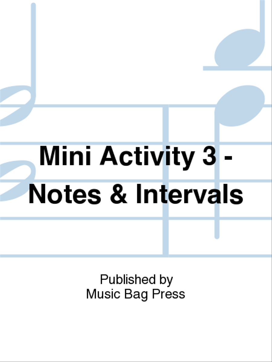 Mini Activity 3 - Notes & Intervals Activity Books scores gallery preview page 1