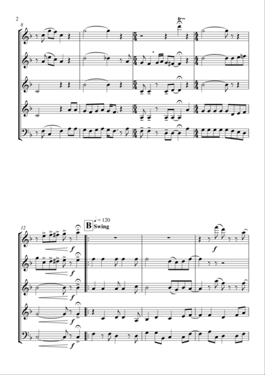 Always Look On The Bright Side Of Life Woodwind Quintet scores gallery preview page 3