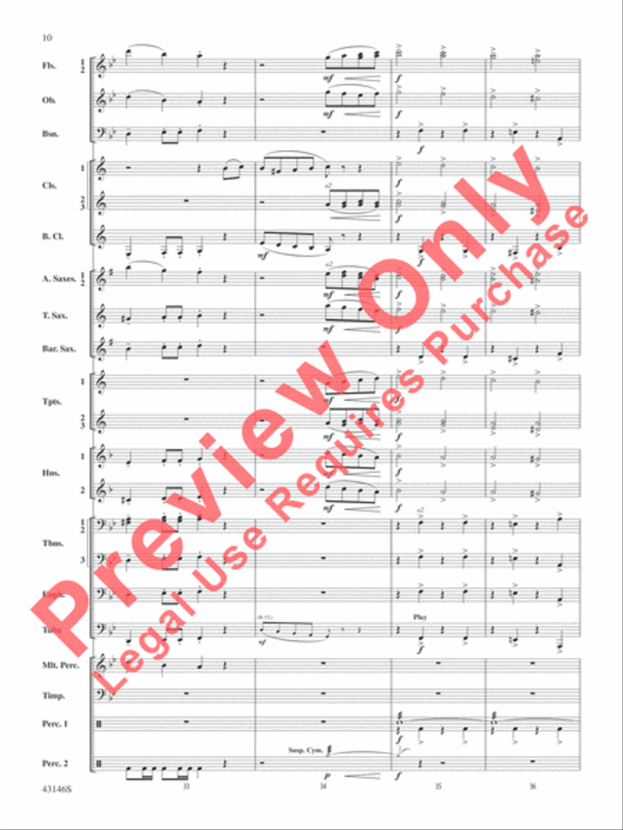 Fantasy on a Burgundian Carol Concert Band scores gallery preview page 11