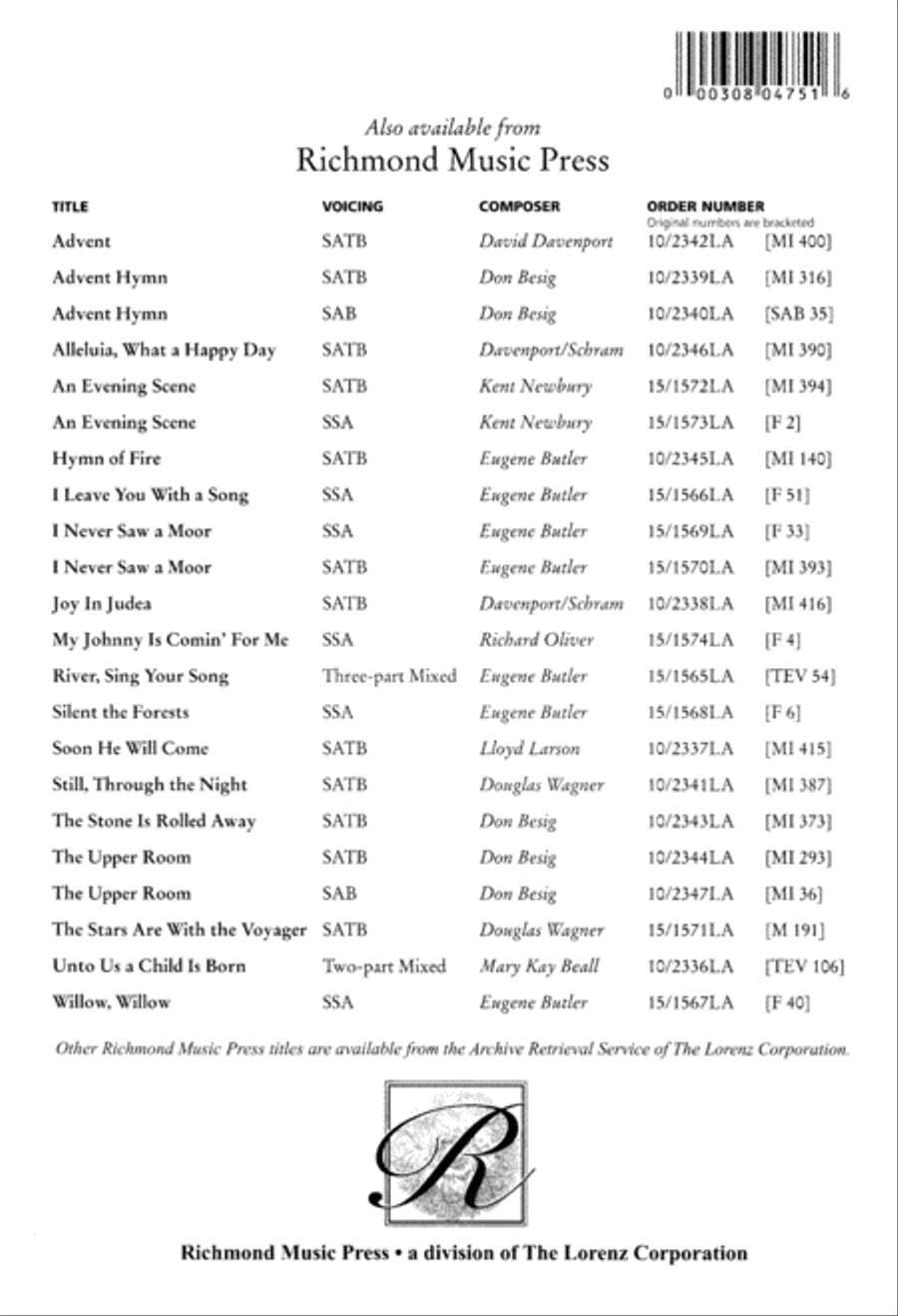 Willow, Willow Willow, Willow SSA scores gallery preview page 8