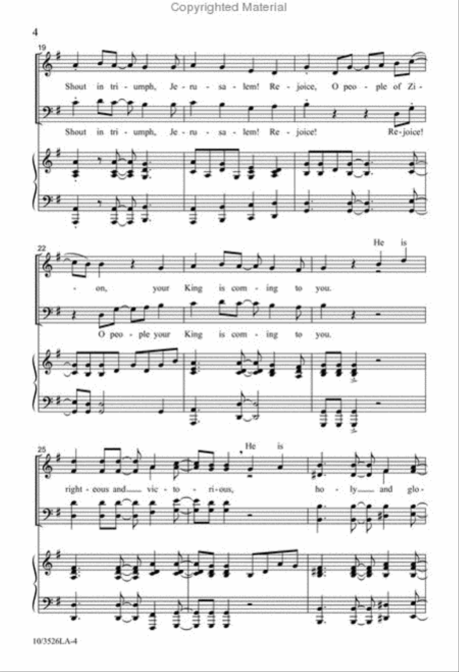 Rejoice! Your King Is Coming 4-Part scores gallery preview page 4