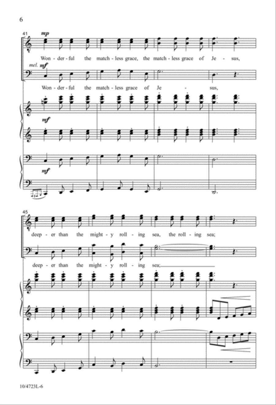 Wonderful Grace of Jesus Wonderful Grace of Jesus TTBB scores gallery preview page 6