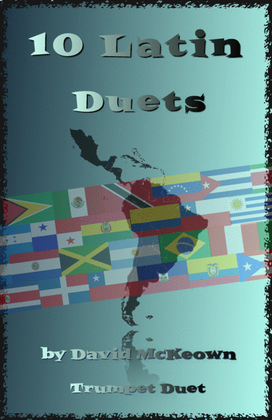 Book cover for 10 Latin Duets, for Trumpet