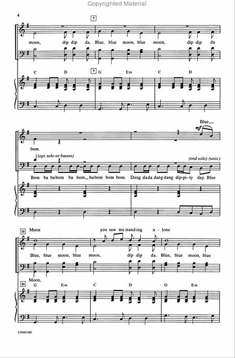 Blue Moon 4-Part scores gallery preview page 3