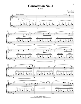 Book cover for Consolation No. 3 In D-Flat Major