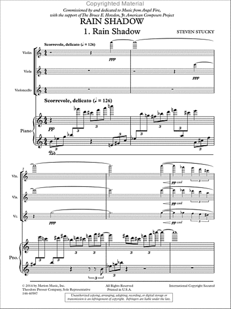 Rain Shadow Chamber Music scores gallery preview page 2