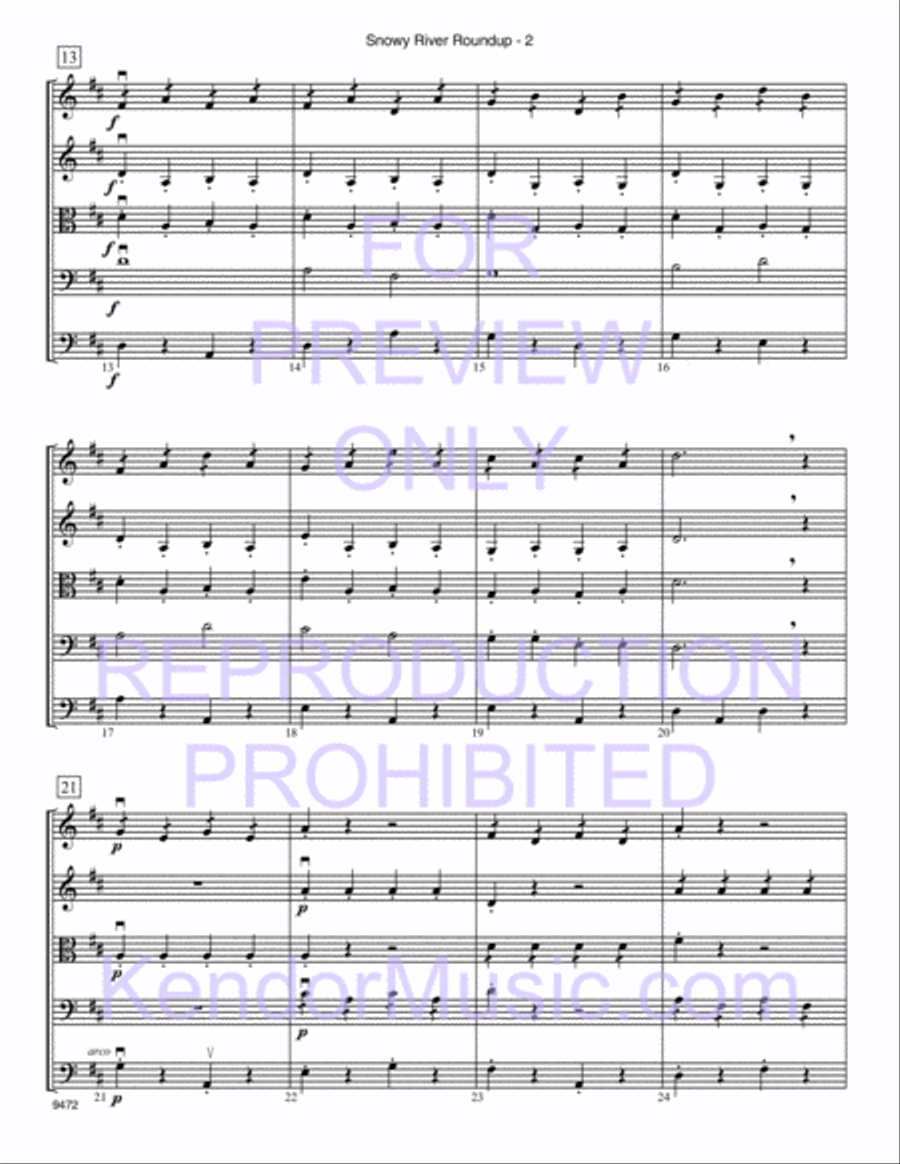 Snowy River Roundup String Orchestra scores gallery preview page 3