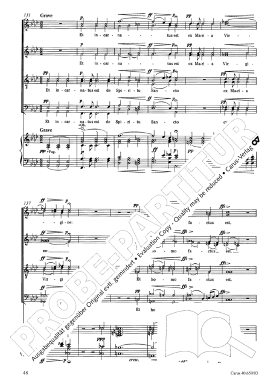 Mass in A flat major (Messe in As) 4-Part scores gallery preview page 49