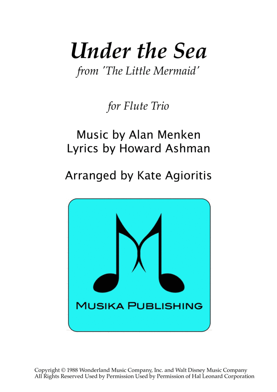 Under The Sea Flute Trio scores gallery preview page 1