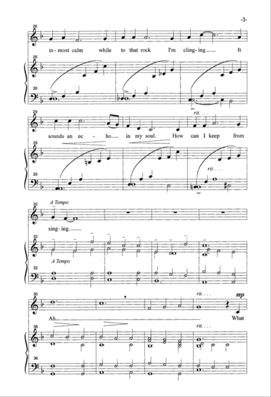 How Can I Keep From Singing SSA scores gallery preview page 3