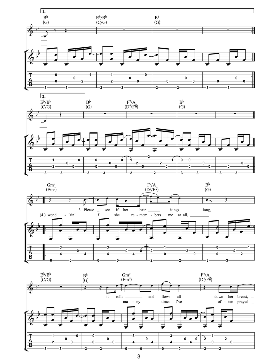 Girl From The North Country Acoustic Guitar scores gallery preview page 3