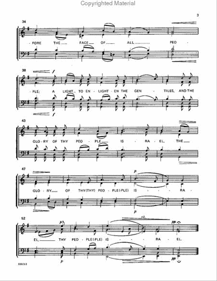 Lord, Now Lettest Thou (Nunc dimittis) No. 1 4-Part scores gallery preview page 4