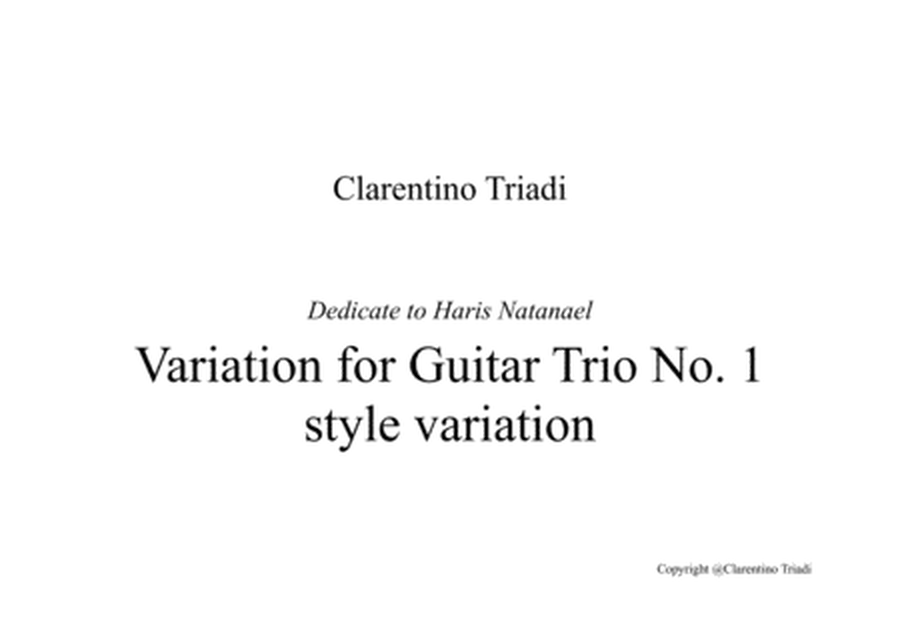 Variation for Guitar Trio No.1 (Style Variation) image number null