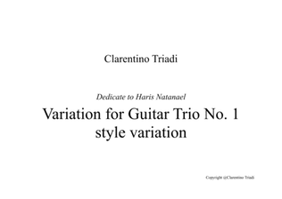Variation for Guitar Trio No.1 (Style Variation)