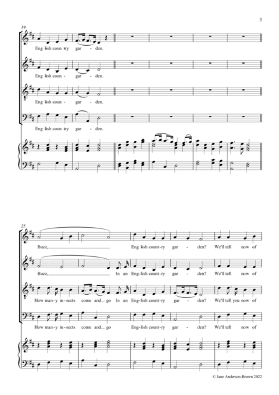 In an English Country Garden 4-Part scores gallery preview page 3