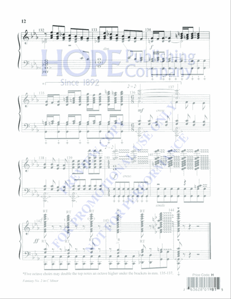 Fantasy No. 2 in C Minor 5-Octaves scores gallery preview page 12