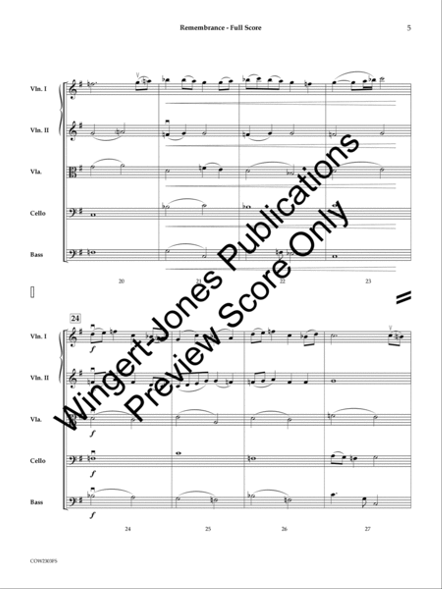 Rememberance Rememberance String Orchestra scores gallery preview page 6