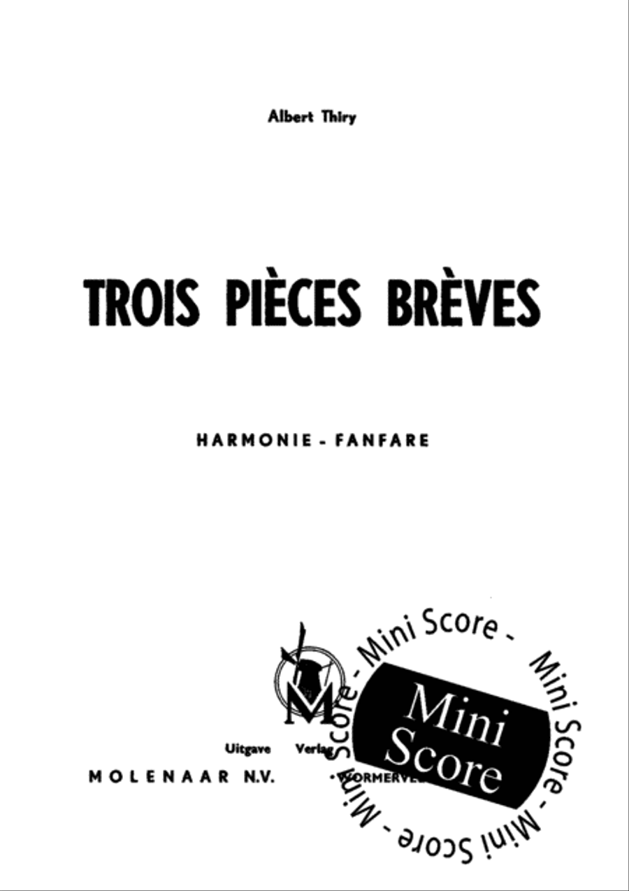 Trois Pieces Breves Concert Band scores gallery preview page 3