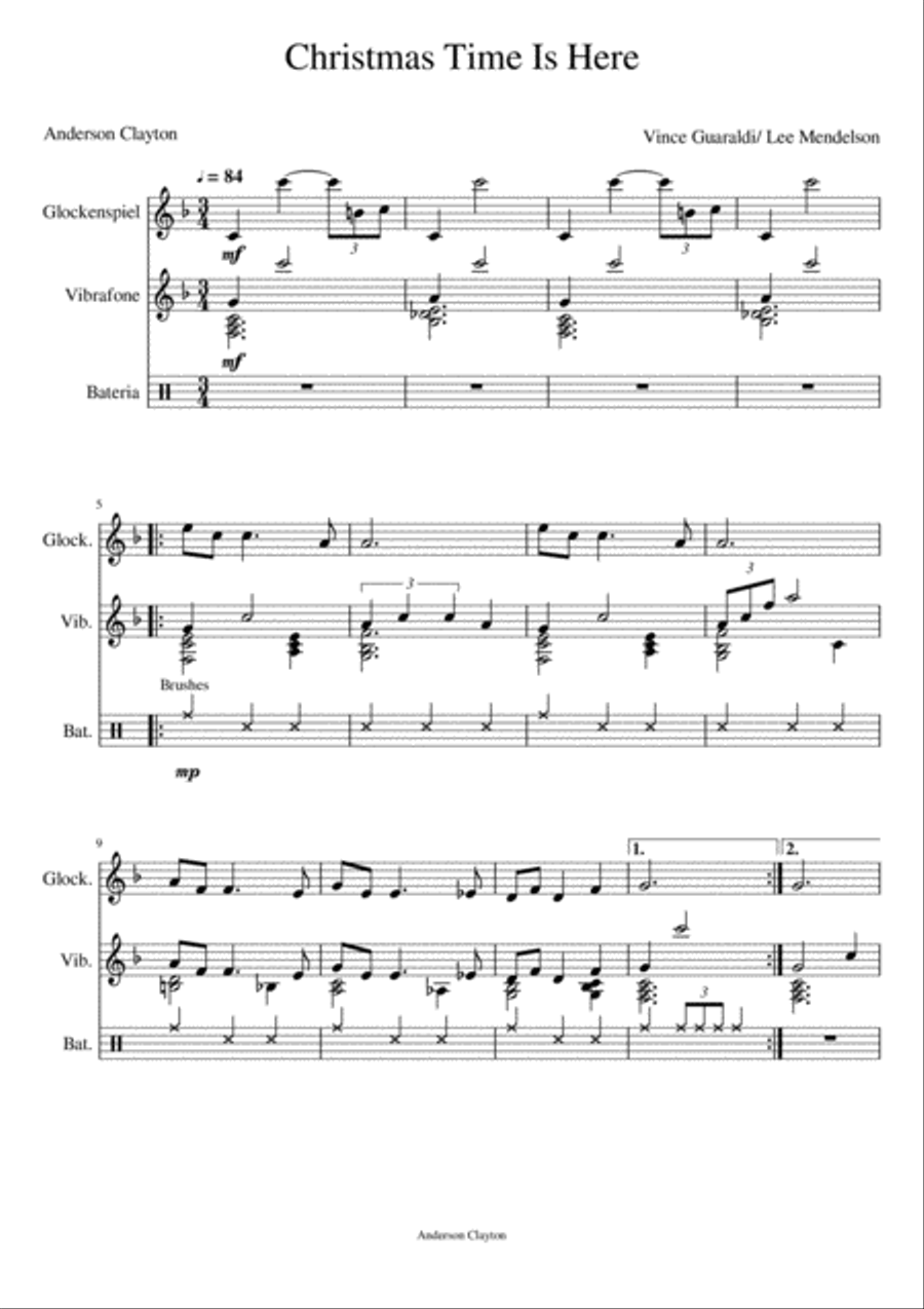 Christmas Time Is Here School and Community scores gallery preview page 1